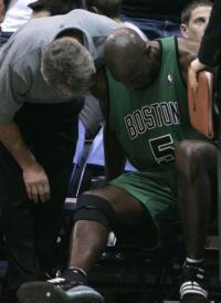 Celtics are not optimistic about Kevin Garnett's injured knee.