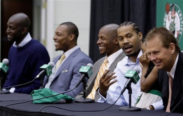 With Kevin Garnett, Paul Pierce, Ray Allen and Rasheed Wallace, Celtics GM Danny Ainge has built a formidable unit in Boston.