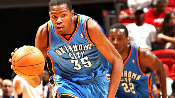 Expect Oklahoma City's Kevin Durant to challenge for the scoring title.