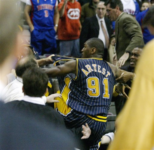 Five years ago, Ron Artest went into the stands and forever embeded an ugly image of the NBA and its players.