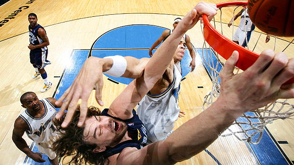 Grizzlies center Marc Gasol, the brother of Pau Gasol, is second in the NBA with a 61.1% field goal percentage.
