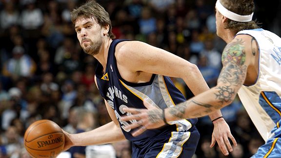 Marc Gasol was named 2013 Defensive Player of the Year. (GETTY IMAGES)