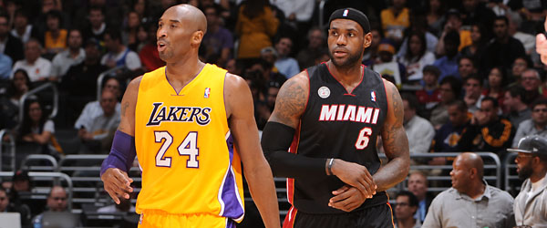NBA fans are hoping to see Kobe Bryant and LeBron James on Christmas Day. (GETTY IMAGES)