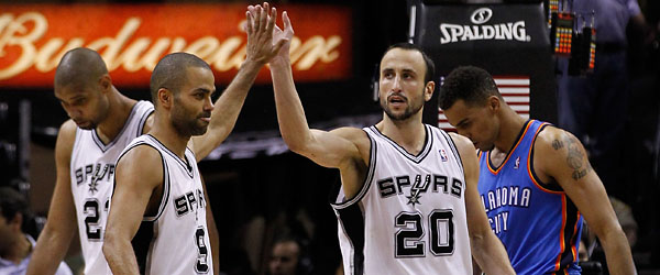 Injuries to Tony Parker (ankle, shin) and Manu Ginobili (hamstring) have the Spurs very concerned. (GETTY IMAGES)