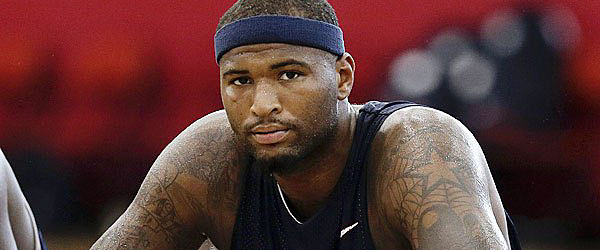 DeMarcus Cousins works out at the USA Basketball minicamp in Las Vegas. (GETTY IMAGES)