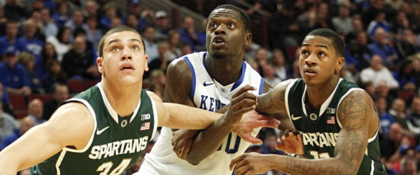 Kentucky freshman Julius Randle is averaging 24 points and 14 rebounds in his first three games. (GETTY IMAGES)