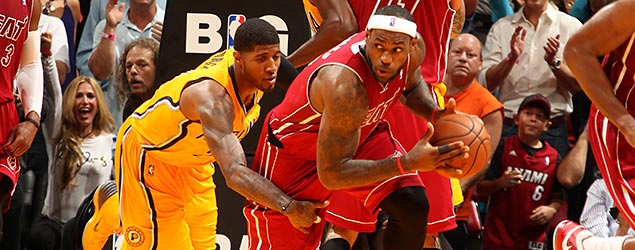 LeBron James and Paul George are the top vote-getters for the 2014 NBA All-Star Game in New Orleans. (GETTY IMAGES)