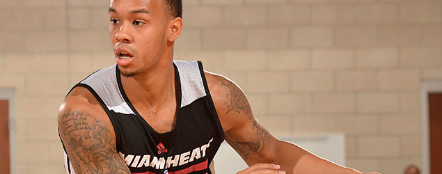 Rookie point guard Shabazz Napier leads the Miami Heat summer league team in Las Vegas. (GETTY IMAGES)