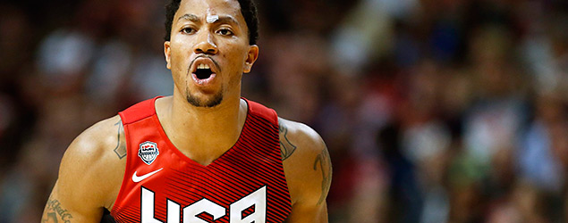 Derrick Rose has looked sharp for USA Basketball this summer. (EPA)
