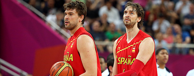 Marc and Pau Gasol lead a formidable Spanish frontcourt. (GETTY IMAGES)