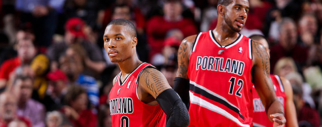 Damian Lillard and LaMarcus Aldridge are one of the best guard-forward combos in the NBA. (GETTY IMAGES)