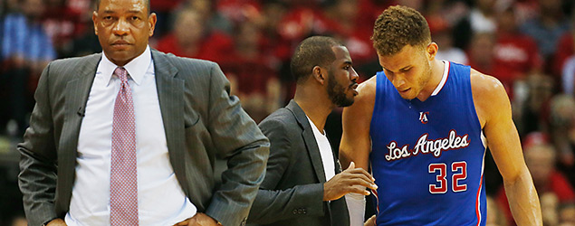 Doc Rivers, Chris Paul and Blake Griffin couldn't get past the conference semifinals. (GETTY IMAGES)