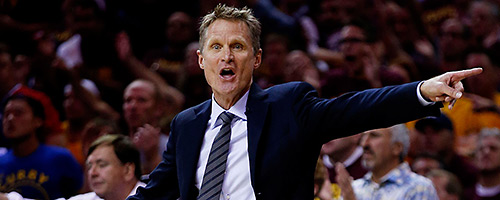 Steve Kerr won a title in his first season as coach. (GETTY IMAGES)